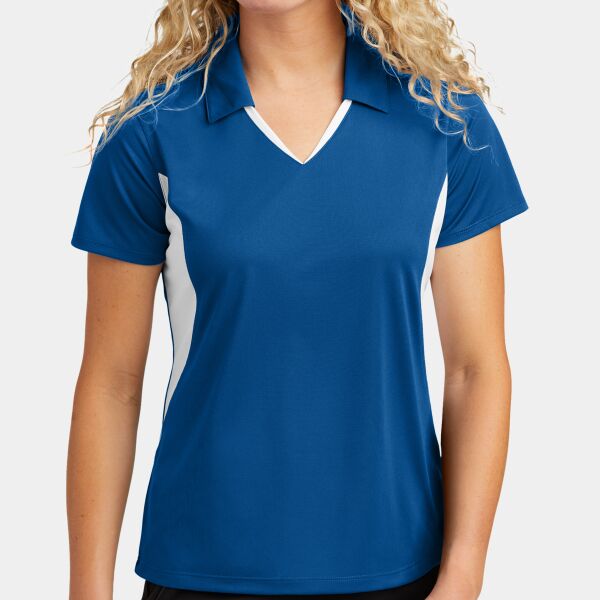 Ladies Side Blocked Micropique Sport Wick ® Polo Thumbnail