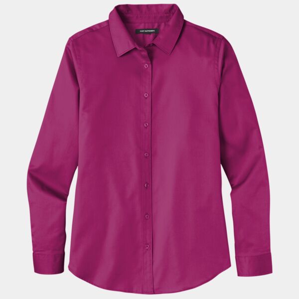 Ladies Long Sleeve SuperPro React  Twill Shirt Thumbnail